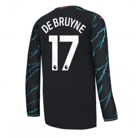 Manchester City Kevin De Bruyne #17 Tredje Kläder 2023-24 Långärmad